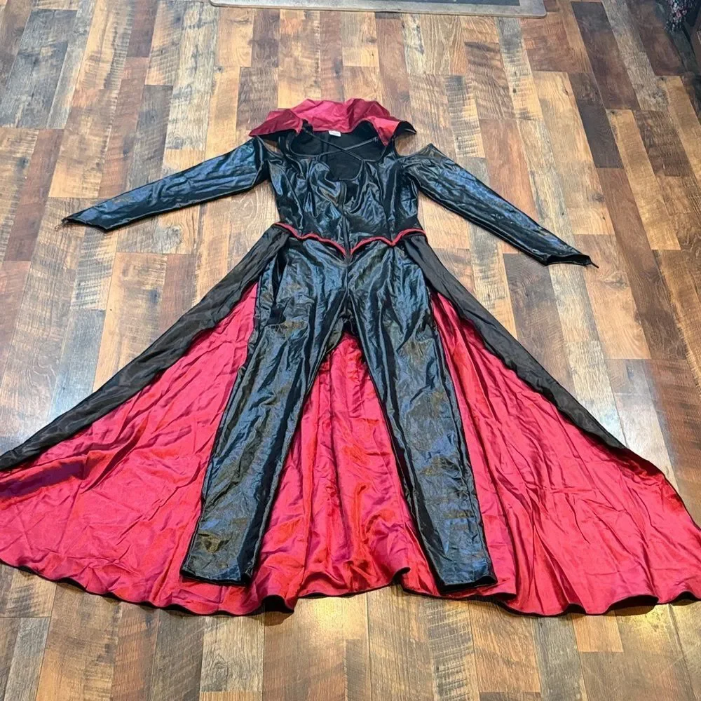 Spirit Red and Black Hooded Cape & full bodysuit XL (6000) - Picture 1 of 5